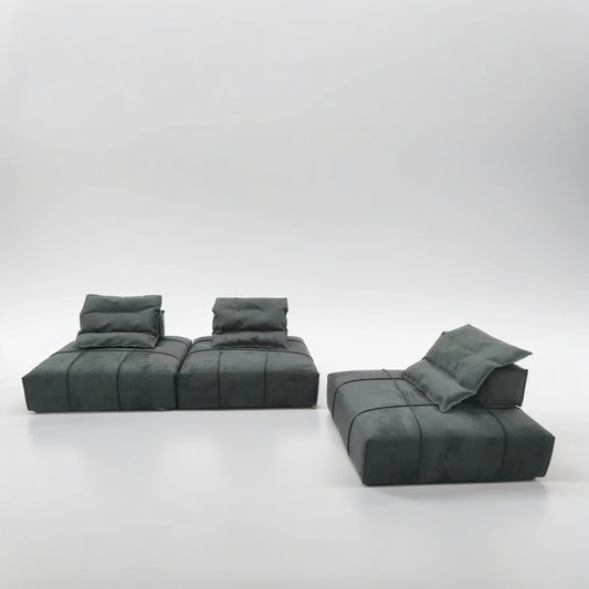 Beancurd module combination frosted cloth sofa